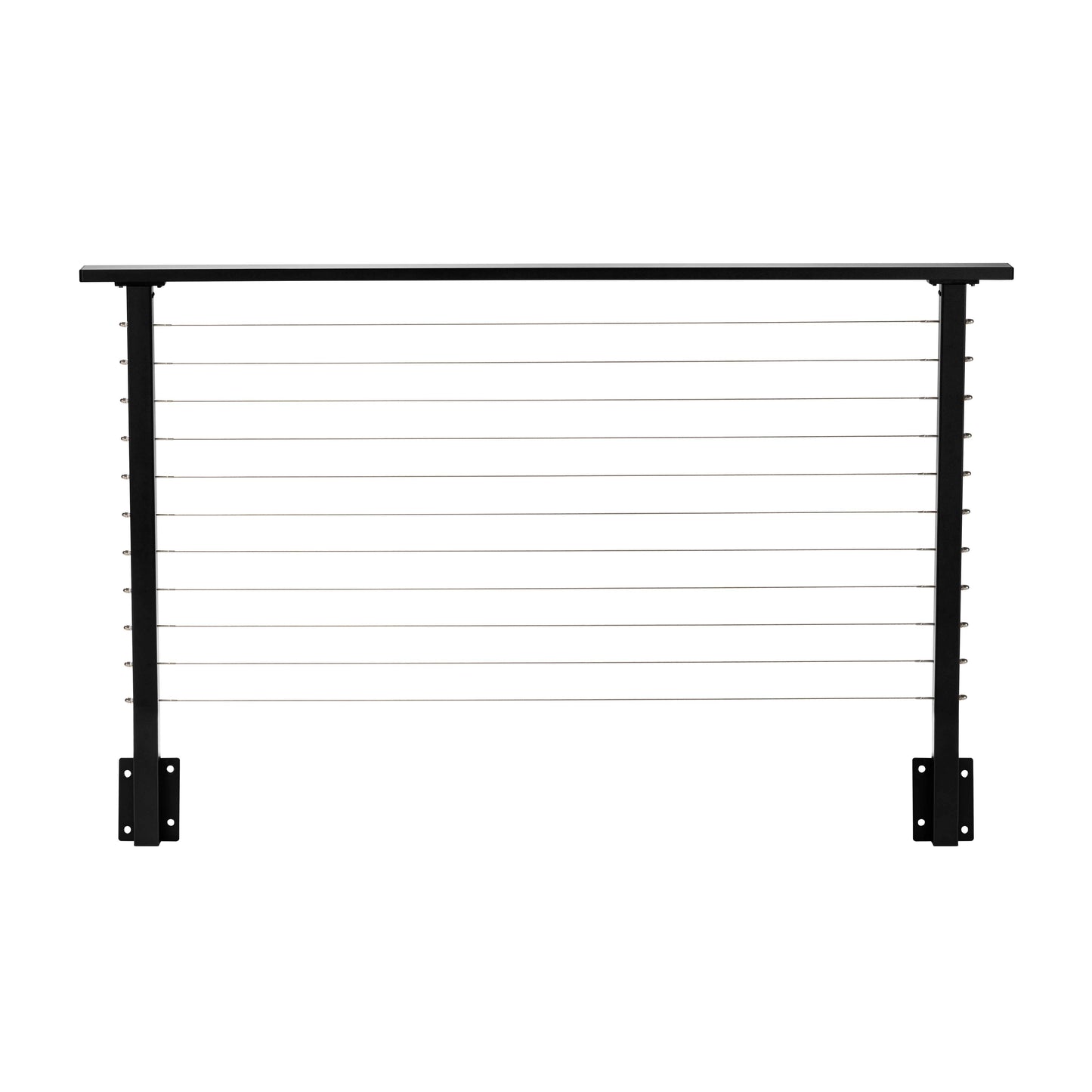 4 ft. Black Deck Cable Railing 36 in. Face Mount , Stainless