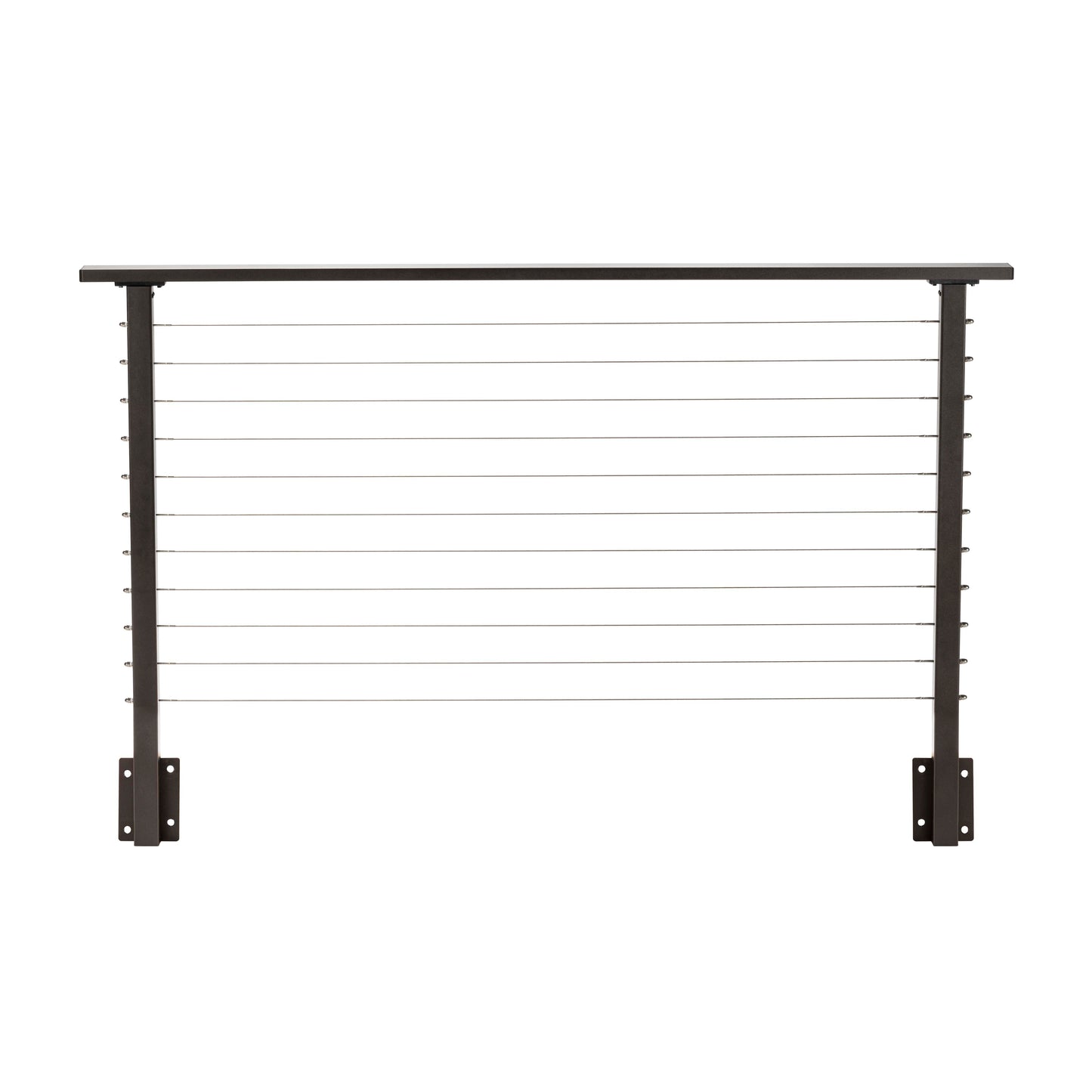 5 ft. Deck Cable Railing, 36 in. Face Mount, Bronze , Stainless