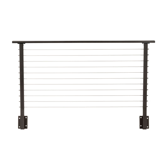 5 ft. Deck Cable Railing, 36 in. Face Mount, Bronze , Stainless