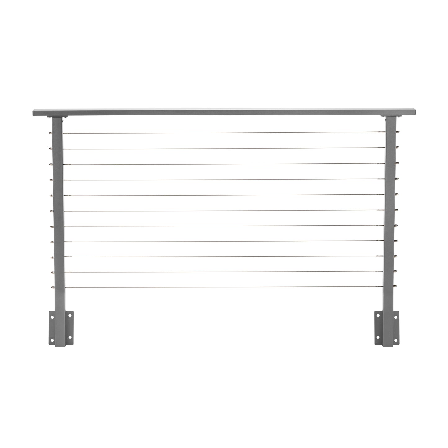 5 ft. Deck Cable Railing, 36 in. Face Mount, Grey , Stainless