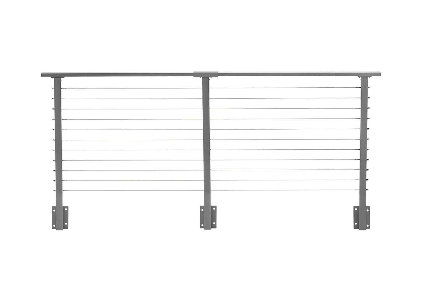 10 ft. Deck Cable Railing, 36 in. Face Mount, Grey , Stainless