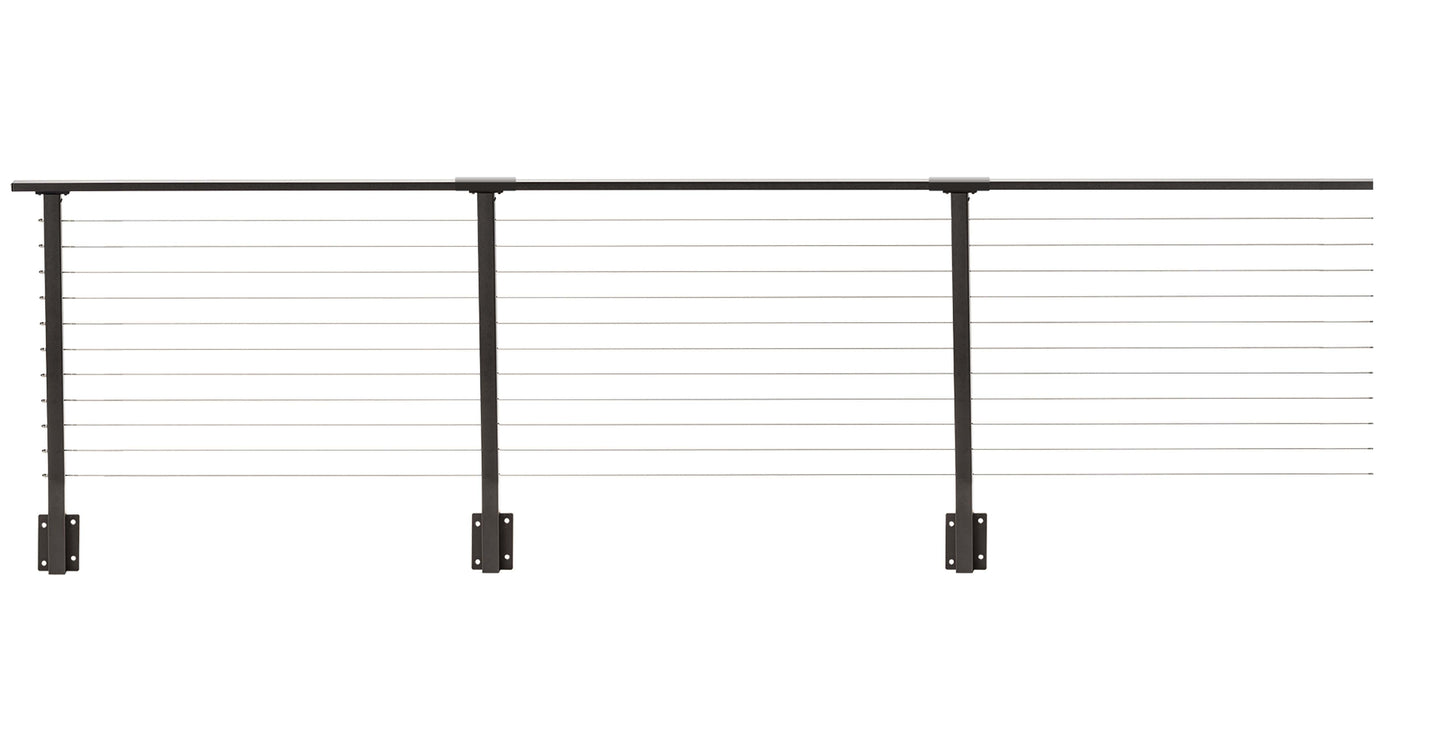 51 ft. x 36 in. Bronze Deck Cable Railing, Face Mount