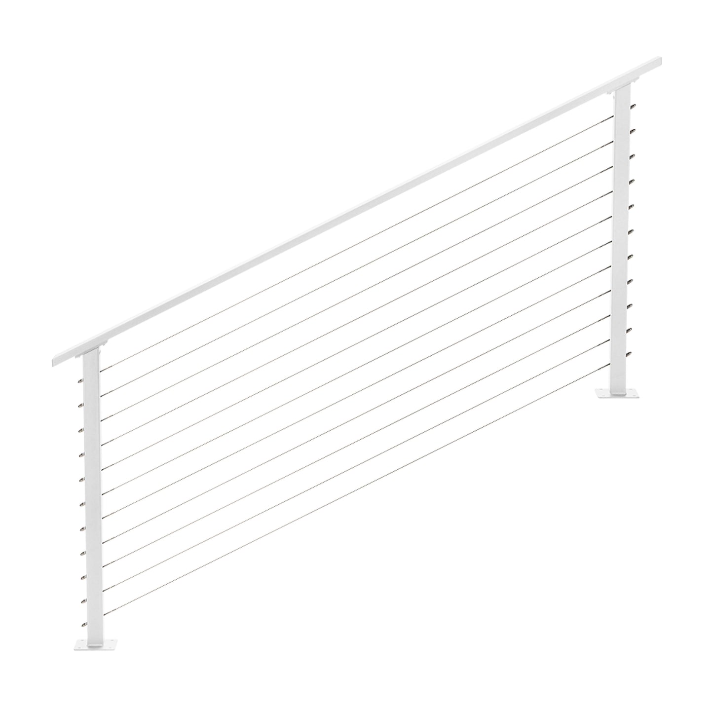 5 ft. White Stair Cable Railing , Stainless