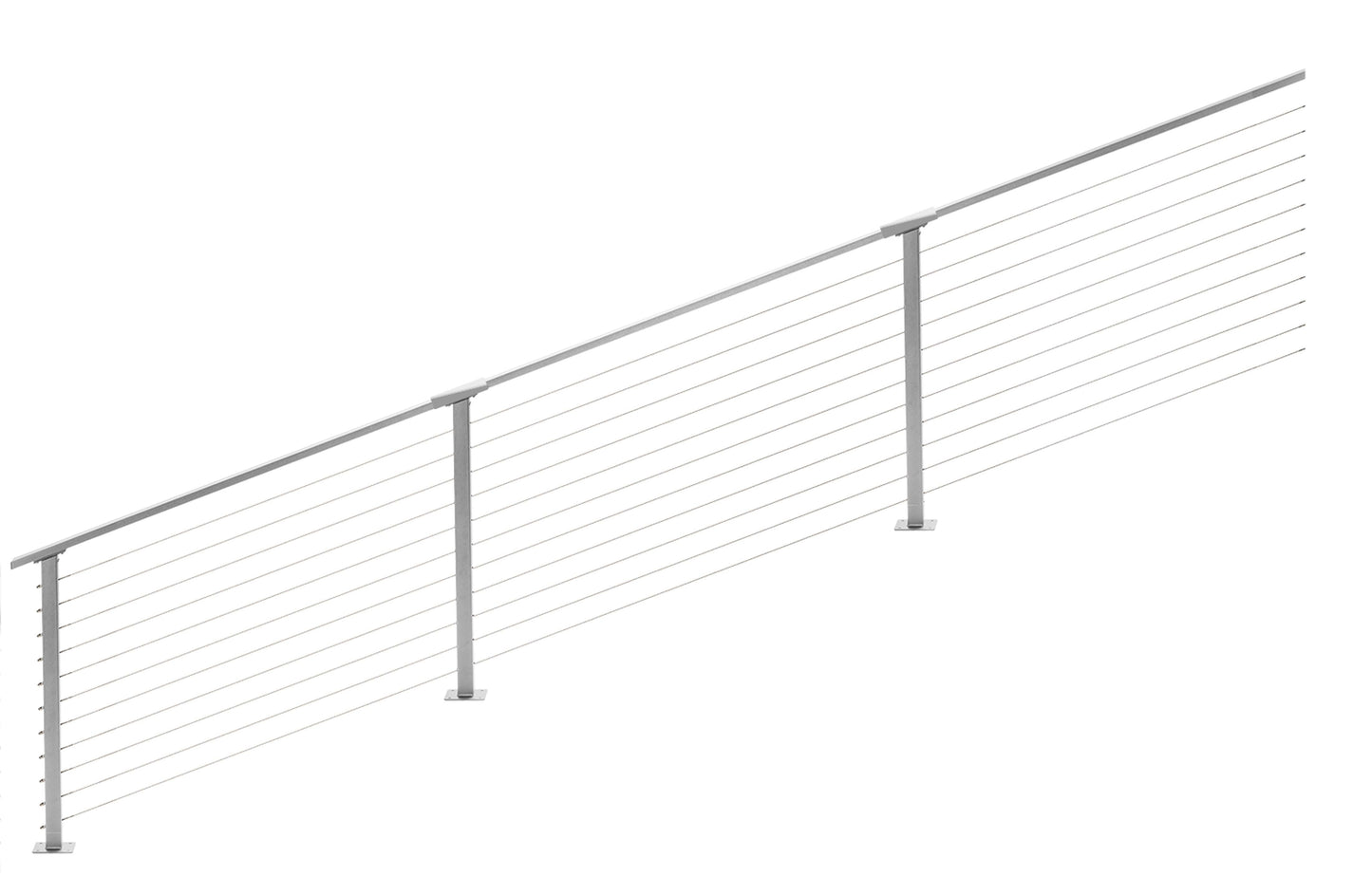 22 ft. Stair Cable Railing, 36 in. Base Mount, Grey