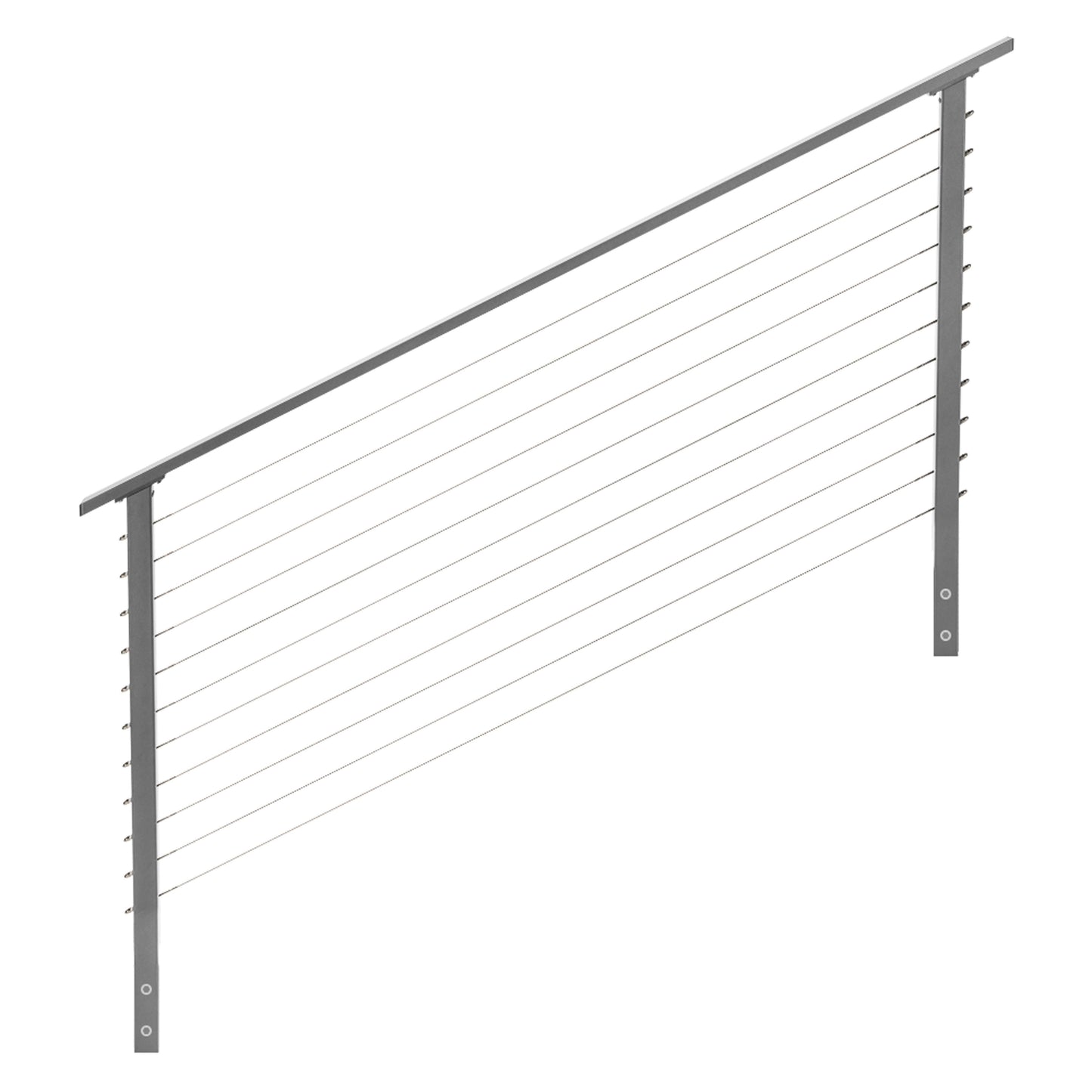 5 ft. Stair Cable Railing, 36 in. Face Mount, Grey