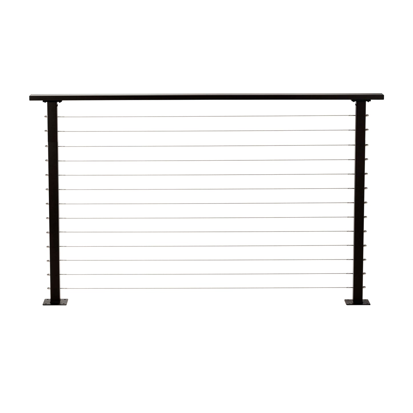 6 ft. Deck Cable Railing, 42 in. Base Mount, Black