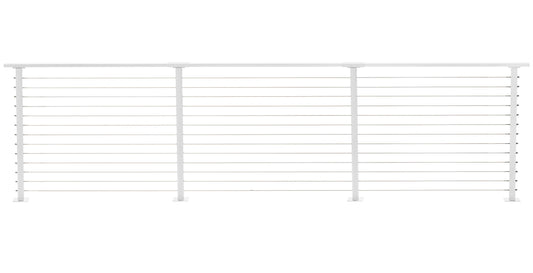 16 ft. Deck Cable Railing, 42 in. Base Mount, White
