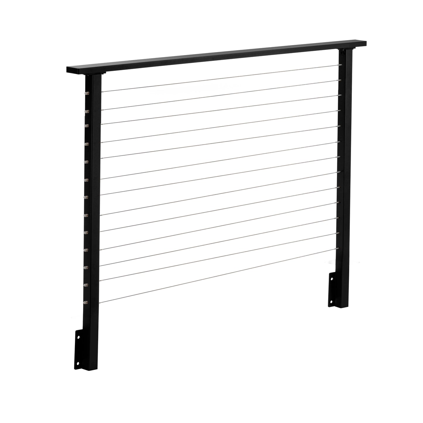 5 ft. Deck Cable Railing, 42 in. Face Mount, Black