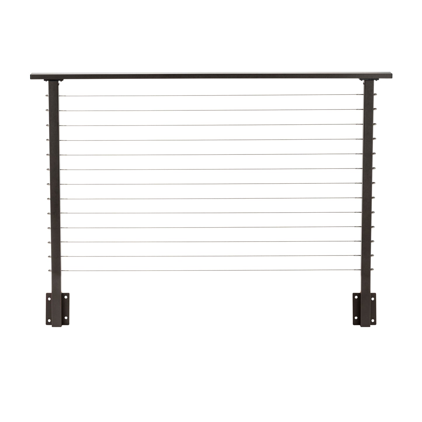 5 ft. Deck Cable Railing, 42 in. Face Mount, Bronze , Stainless