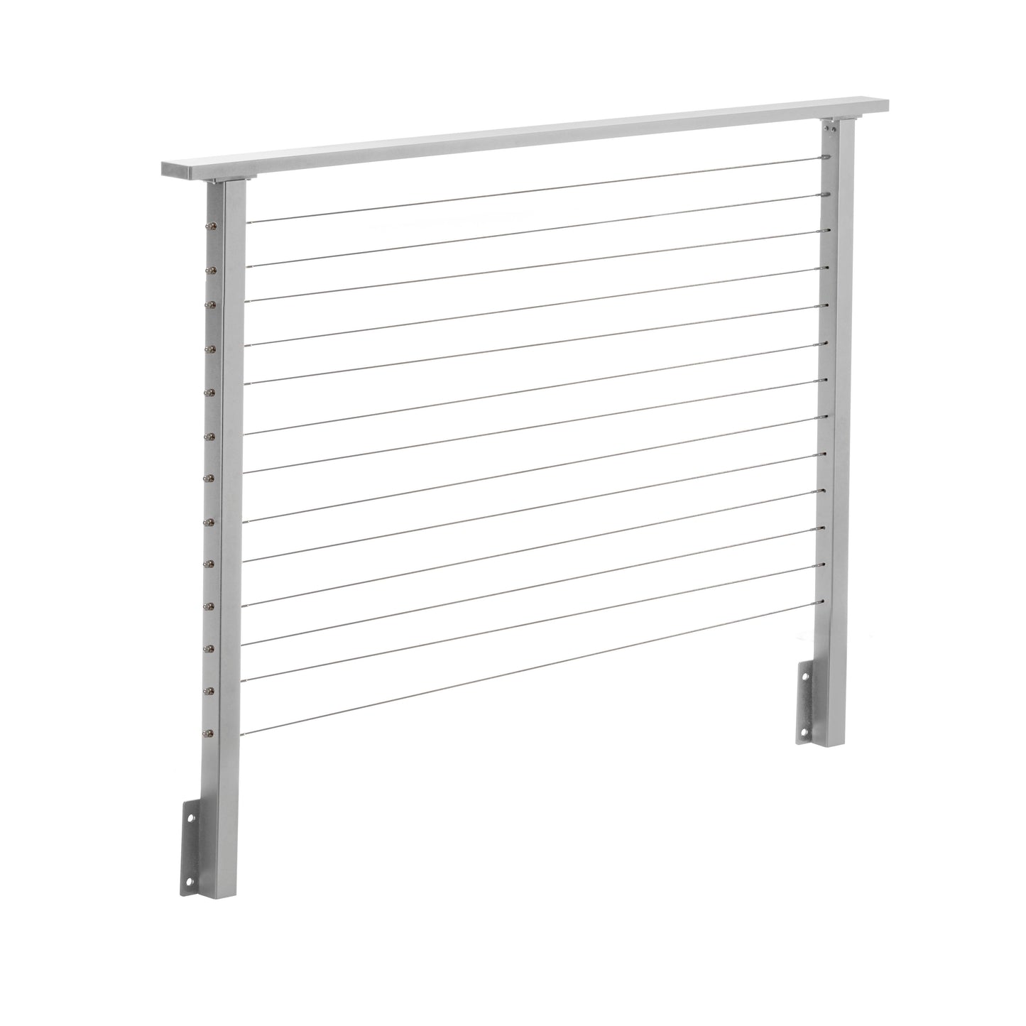 5 ft. Deck Cable Railing, 42 in. Face Mount, Grey , Stainless