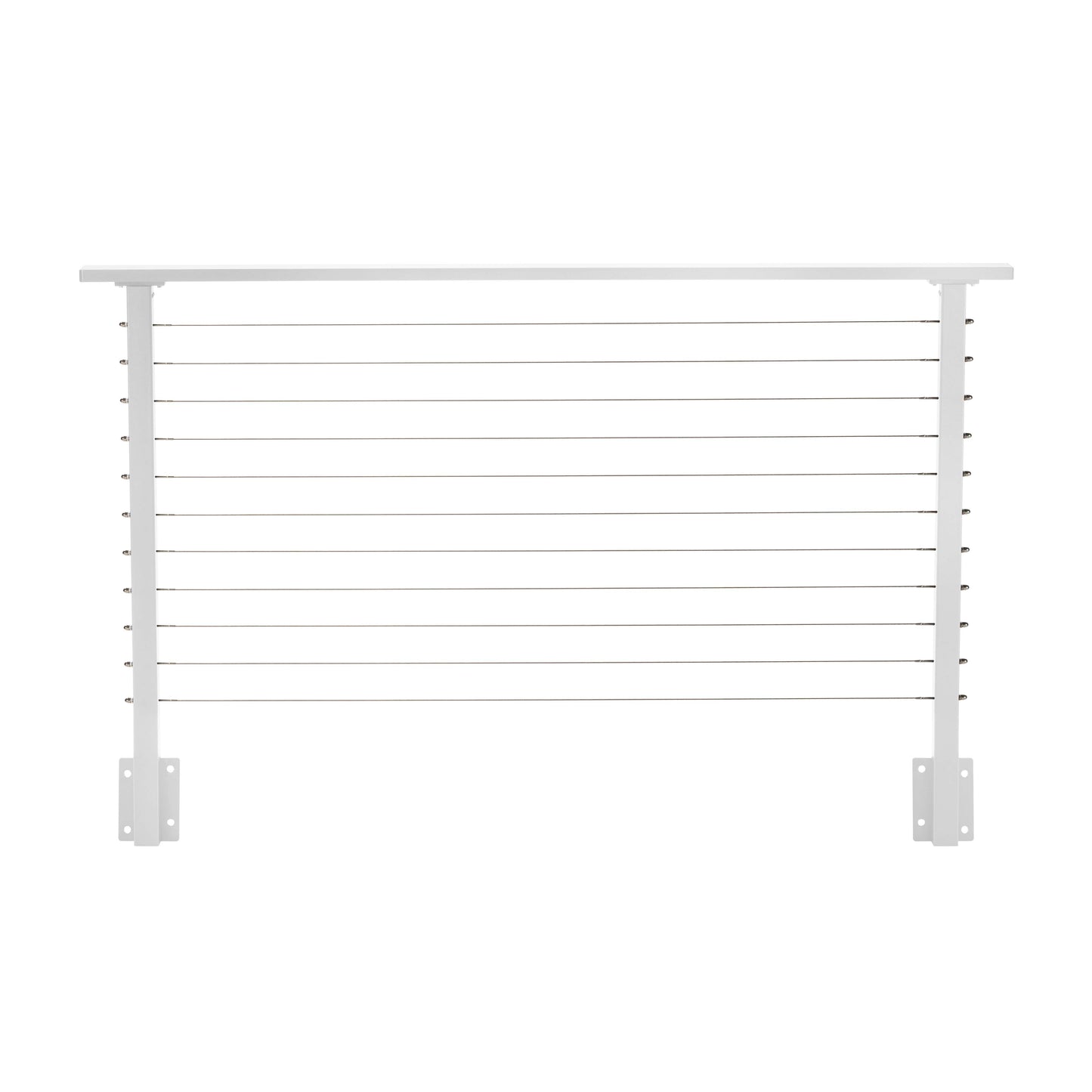 5 ft. Deck Cable Railing, 42 in. Face Mount, White