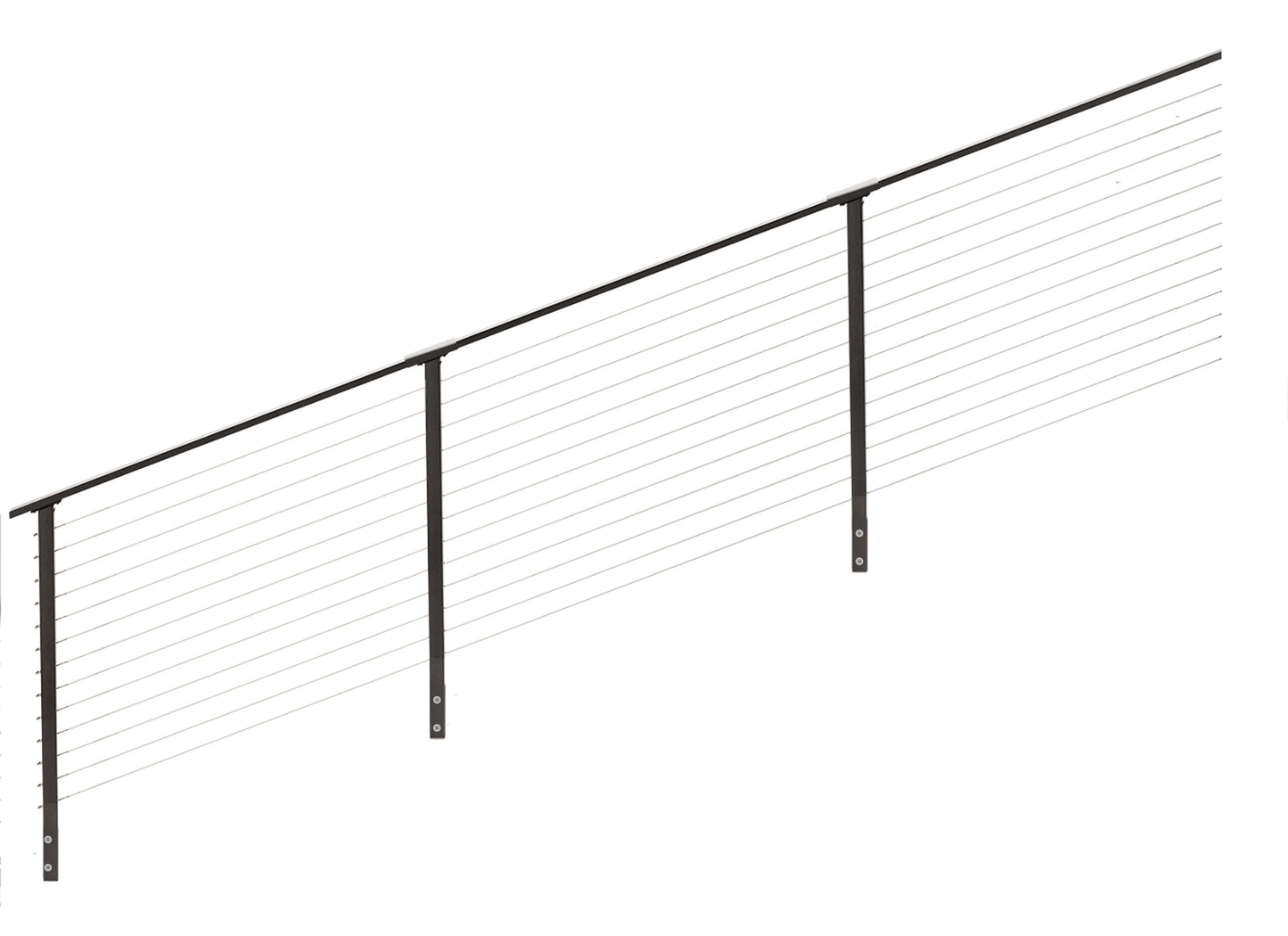 20 ft. Stair Cable Railing, 42 in. Face Mount, Bronze