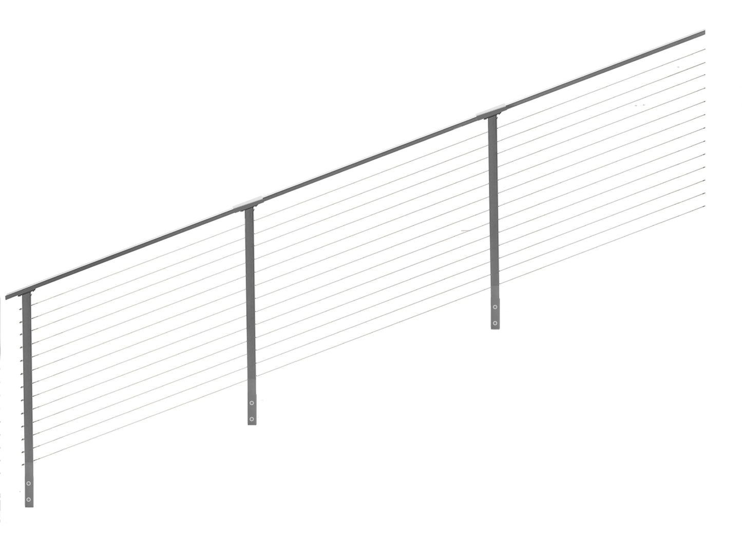26 ft. Stair Cable Railing, 42 in. Face Mount, Grey