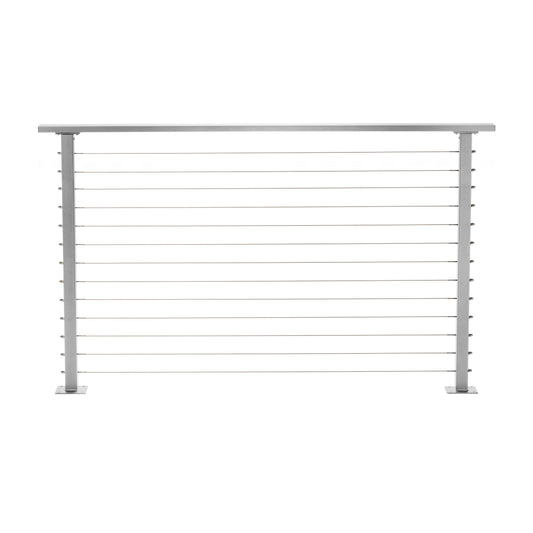 6 ft. Deck Cable Railing, 36 in. Base Mount, Grey