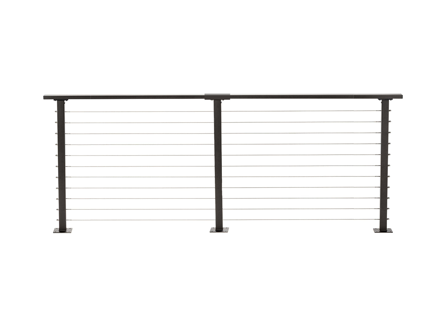 10 ft. Deck Cable Railing, 36 in. Base Mount in Bronze