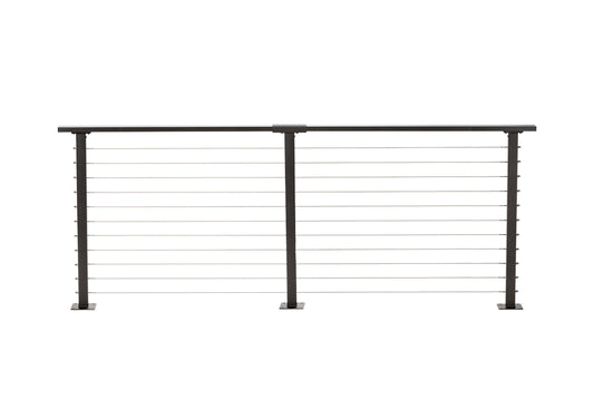 10 ft. Deck Cable Railing, 36 in. Base Mount in Bronze