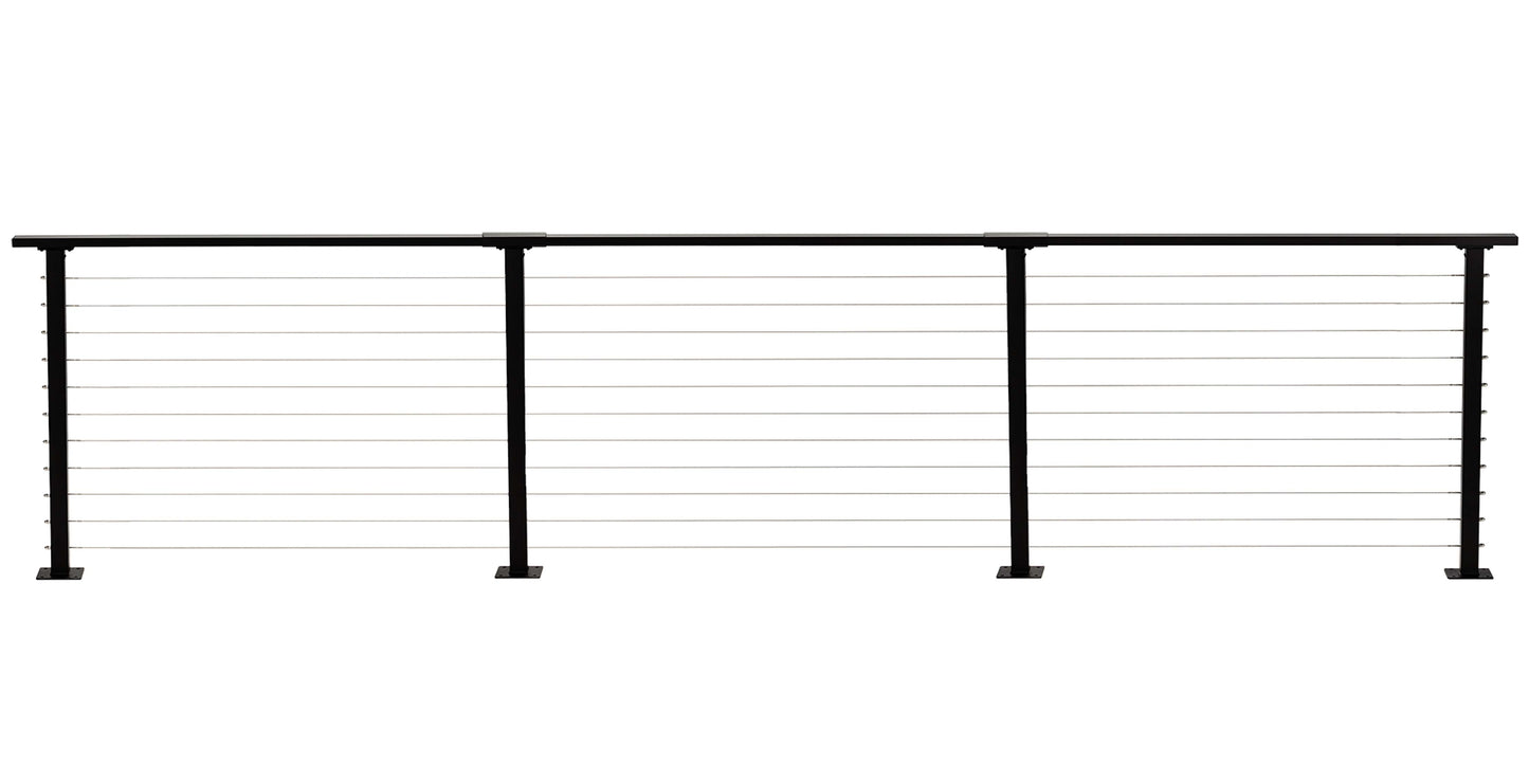 16 ft. Deck Cable Railing in Black , Stainless