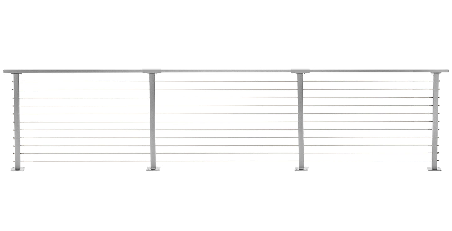 17 ft. Deck Cable Railing, Grey , Stainless