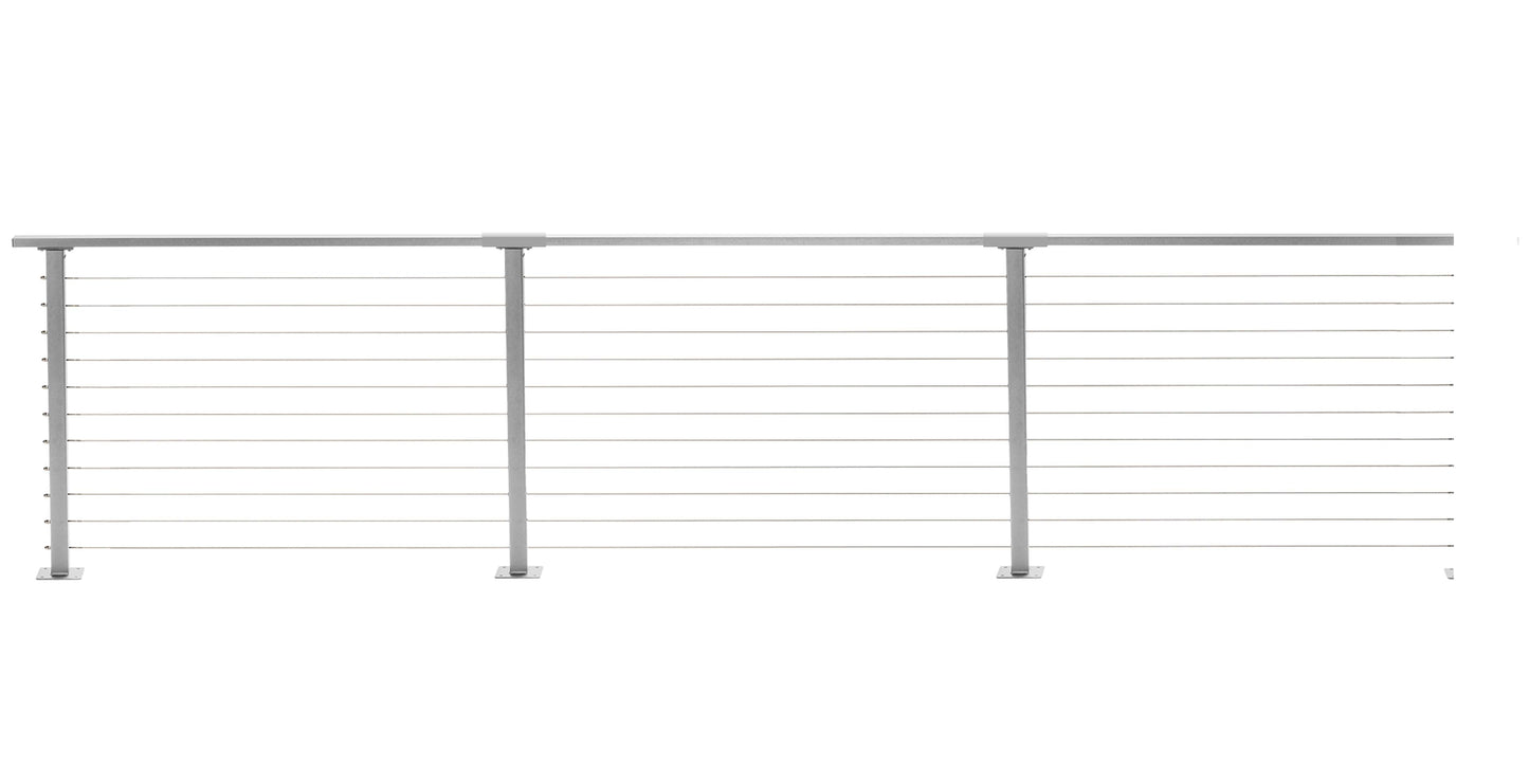 28 ft. Deck Cable Railing, Grey , Stainless