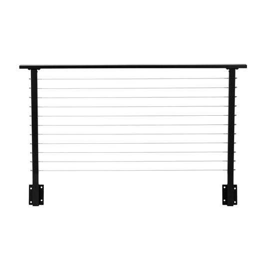 4 ft. Black Deck Cable Railing 36 in. Face Mount