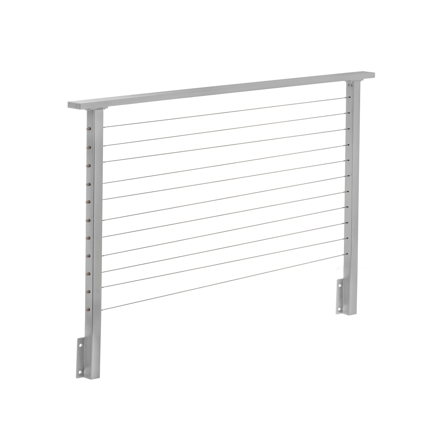 5 ft. Deck Cable Railing, 36 in. Face Mount, Grey , Stainless