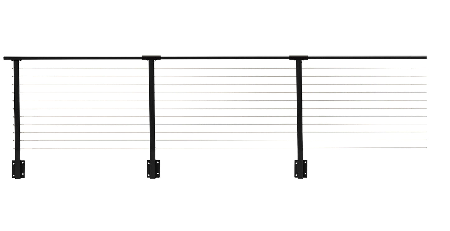 47 ft. x 36 in. Black Deck Cable Railing, Face Mount