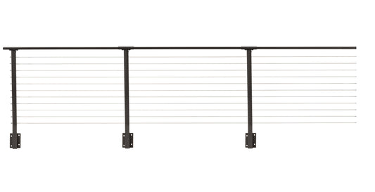 42 ft. x 36 in. Bronze Deck Cable Railing, Face Mount