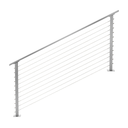 5 ft. Stair Cable Railing, Grey , Stainless