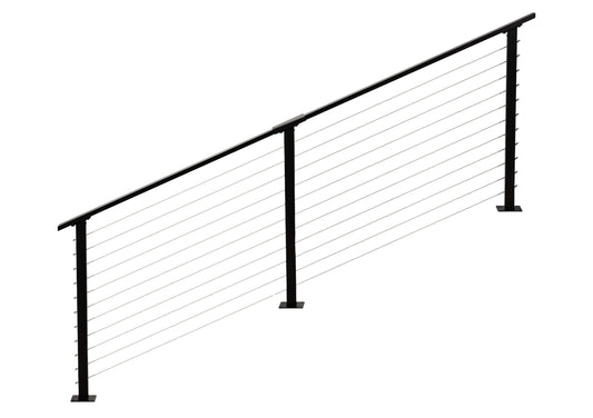 8 ft. Black Stair Cable Railing