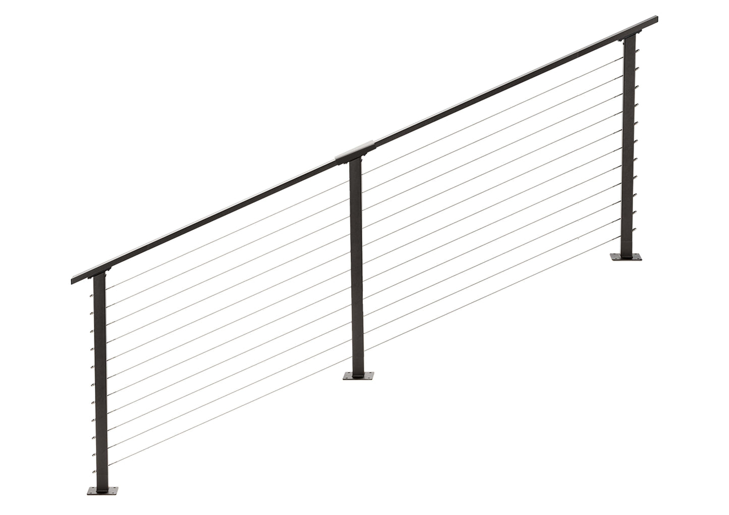 11 ft. Stair Cable Railing, 36 in. Base Mount, Bronze , Stainless