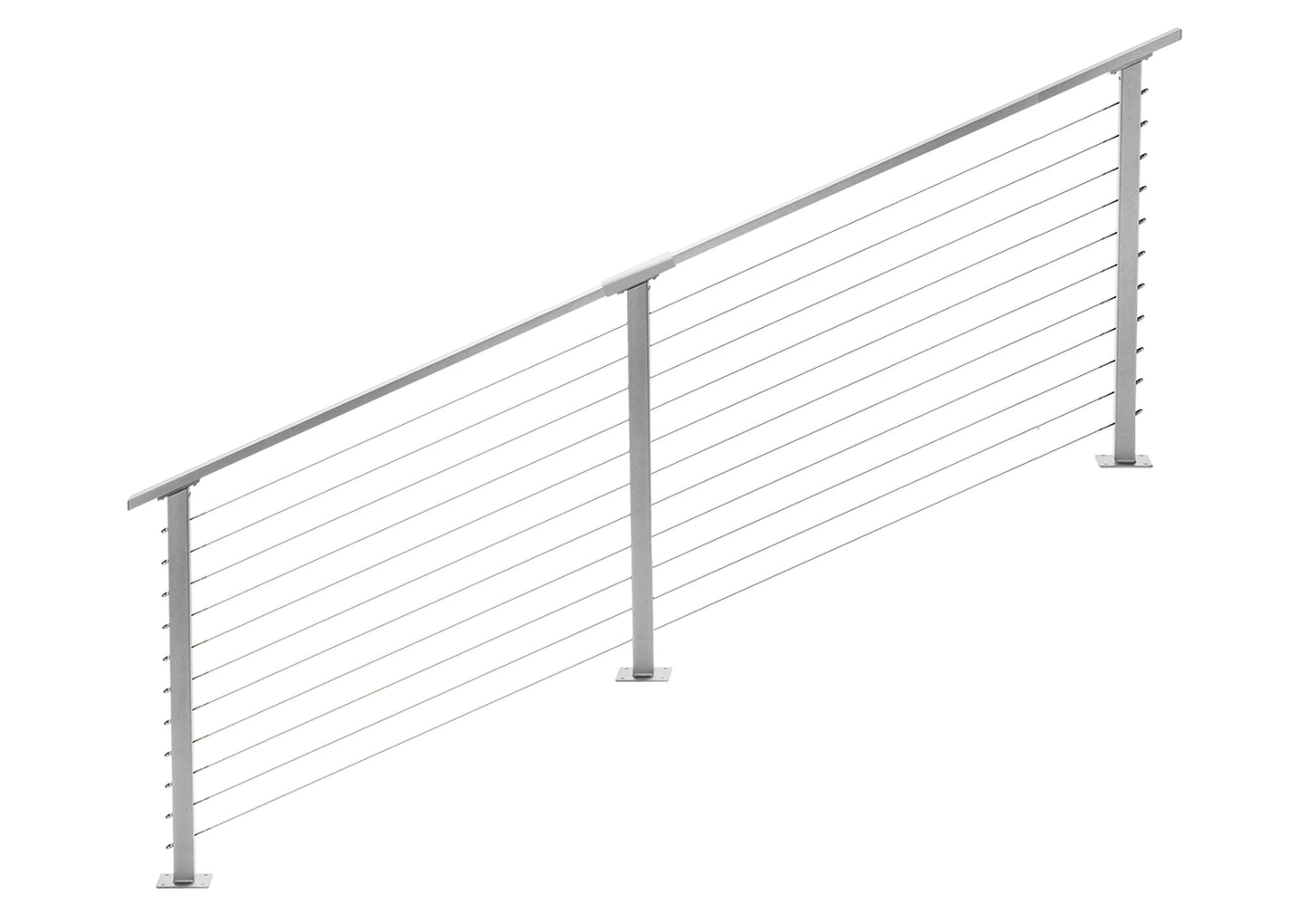 12 ft. Stair Cable Railing, Grey , Stainless