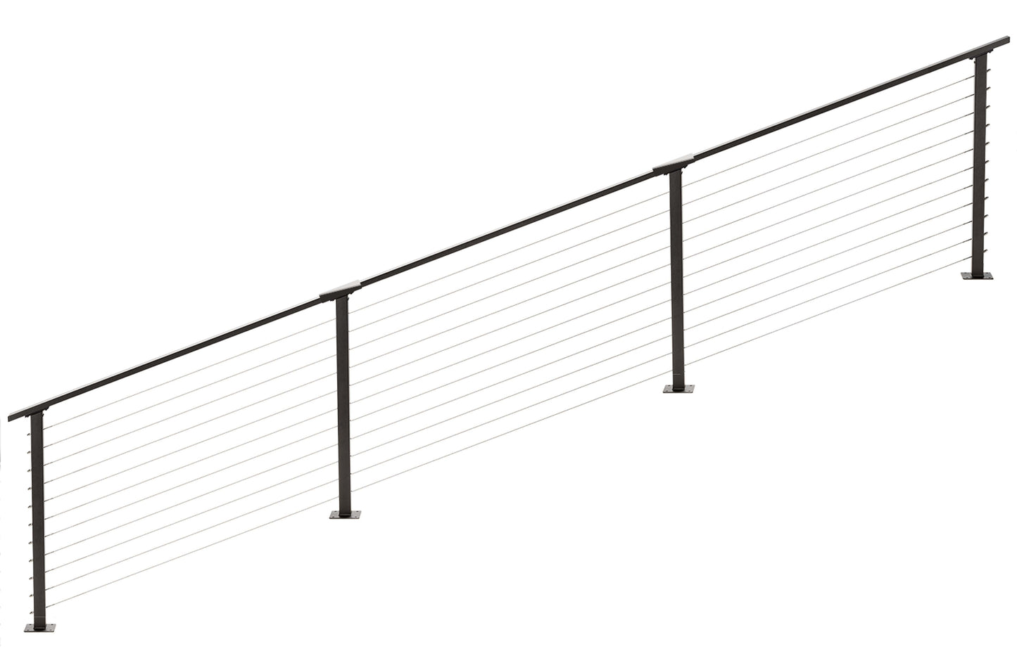 15 ft. Stair Cable Railing, 36 in. Base Mount, Bronze , Stainless