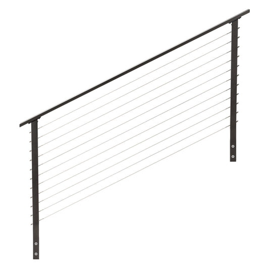 5 ft. Stair Cable Railing, 36 in. Face Mount, Bronze , Stainless