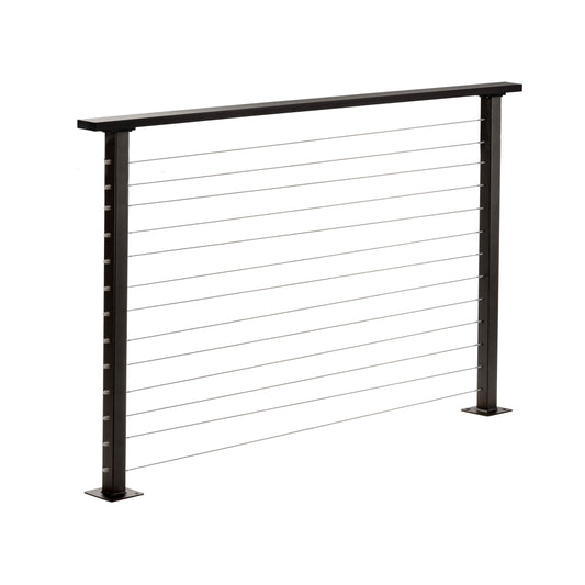 5 ft. Deck Cable Railing, 42 in. Base Mount, Bronze