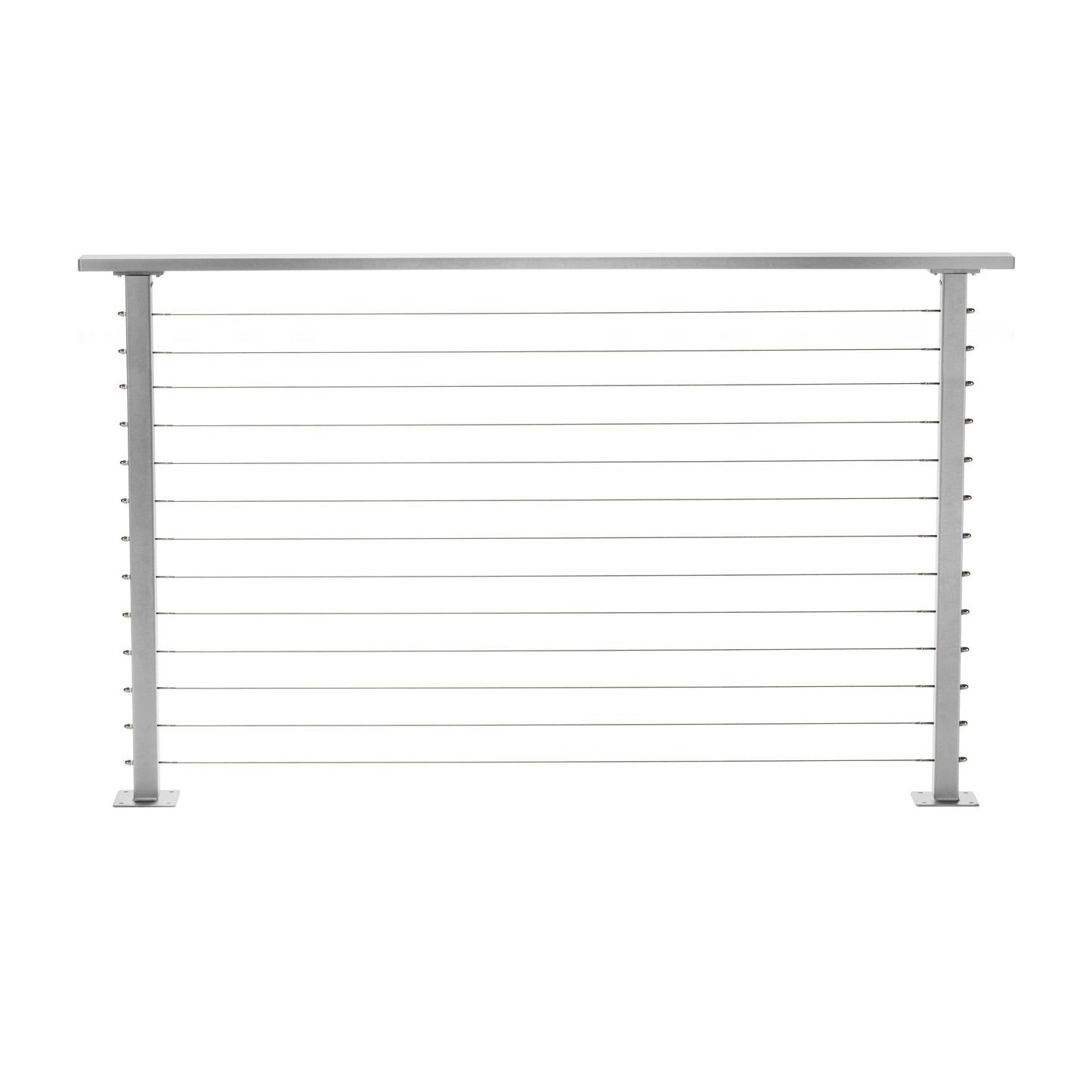 4 ft. Deck Cable Railing, 42 in. Base Mount, Grey