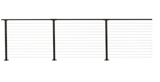 31 ft. x 42 in. Bronze Deck Cable Railing, Base Mount