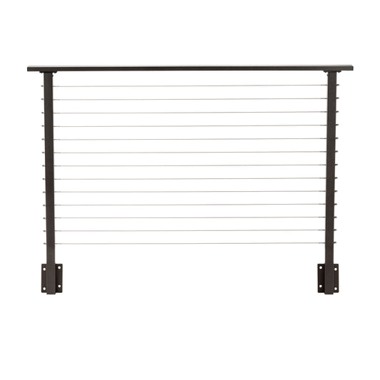 6 ft. Deck Cable Railing, 42 in. Face Mount in Bronze