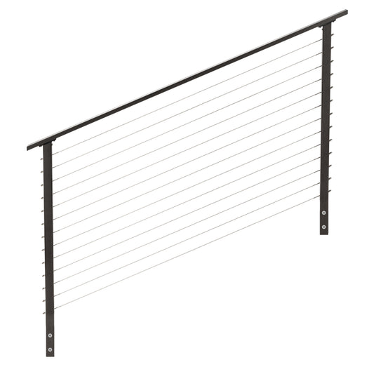 5 ft. Stair Cable Railing, 42 in. Face Mount, Bronze , Stainless