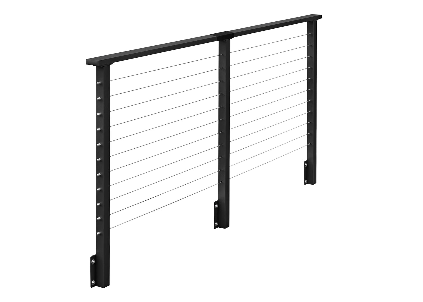 11 ft. Black Deck Cable Railing 36 in. Face Mount