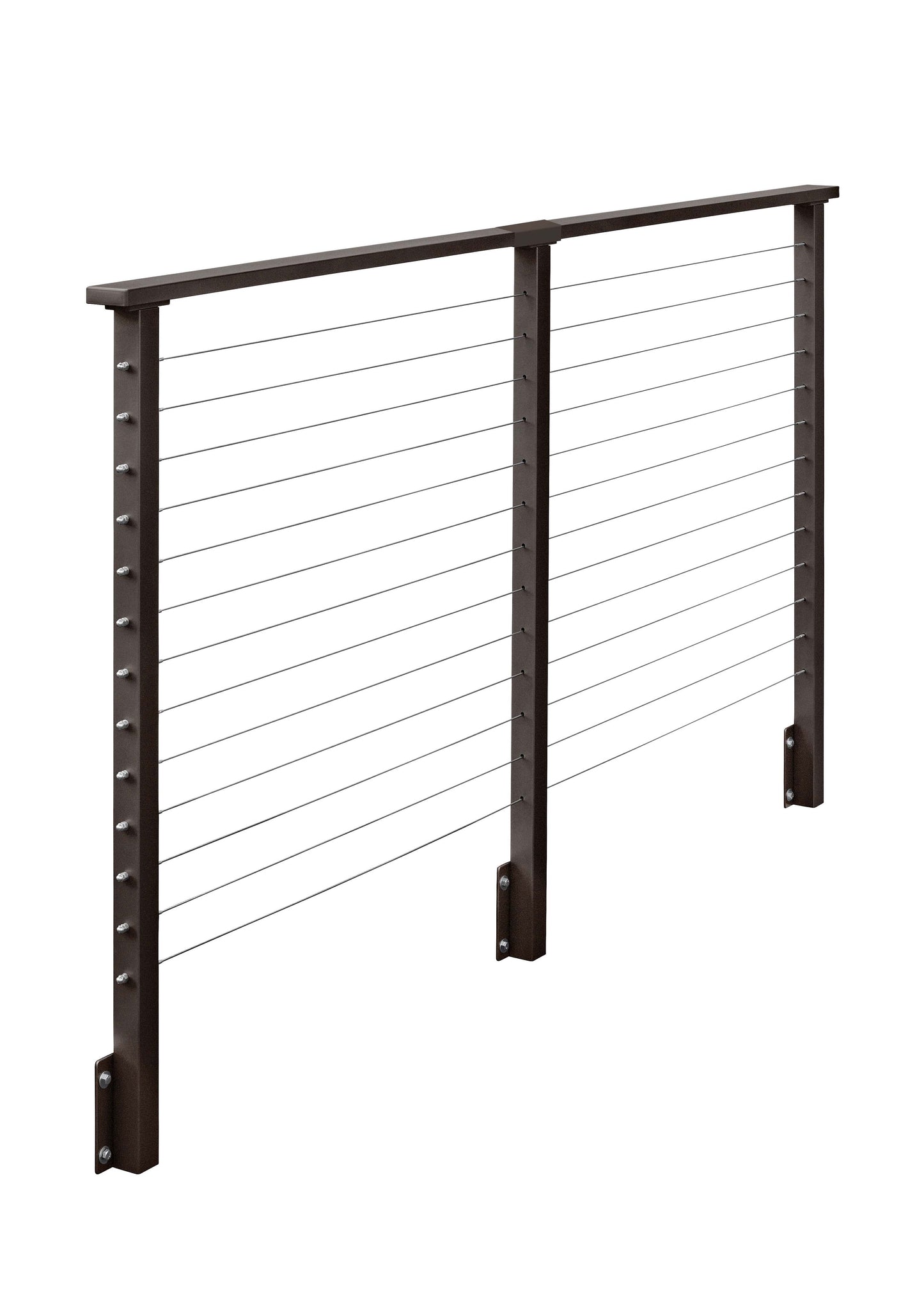 11 ft. Deck Cable Railing, 42 in. Face Mount in Bronze