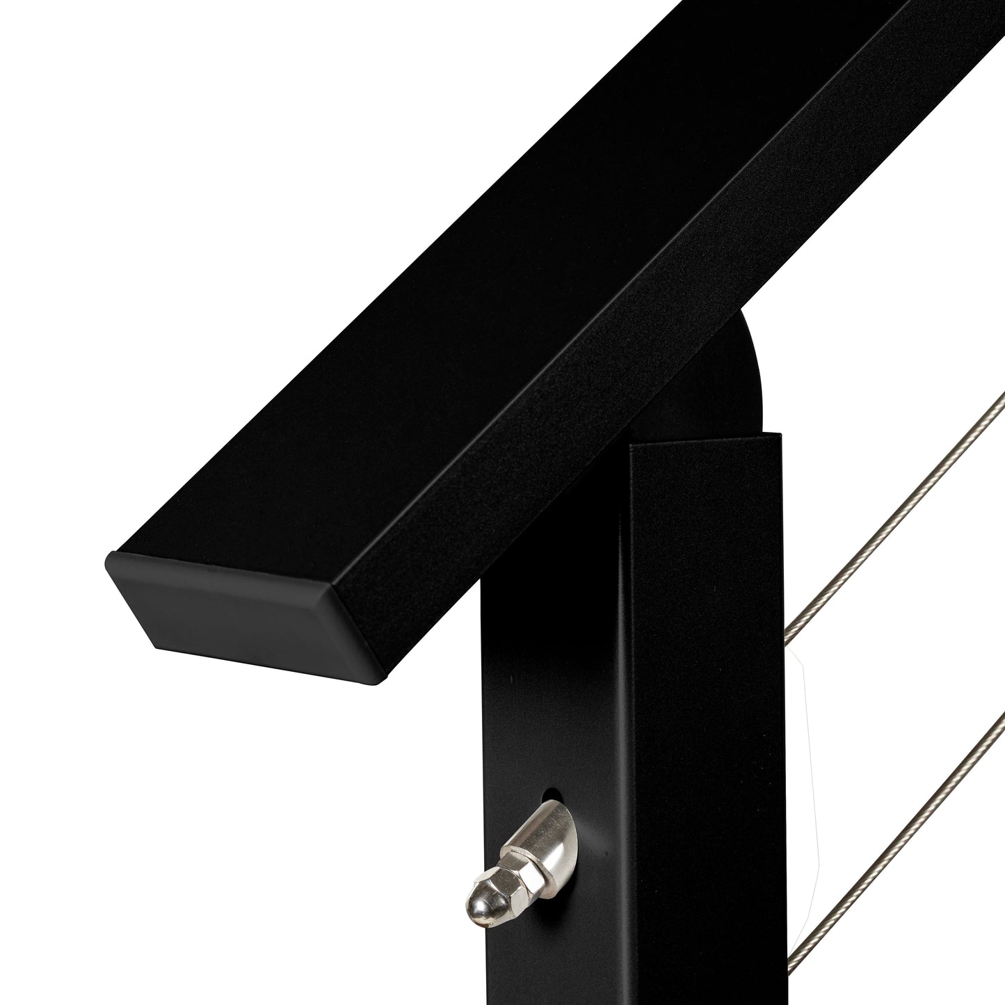 23 ft. Stair Cable Railing, 42 in. Face Mount, Black , Stainless